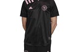 Adidas Inter Miami Authentic Away Jersey - Graphic V-neck Soccer Shirt with Mesh Panel | Image