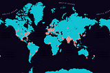 Map of all hackers spread around the world