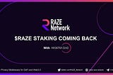 $RAZE Staking Back on MANTRA DAO