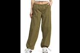 pacsun-womens-green-low-rise-parachute-pants-size-medium-1