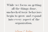 Is Your Toxic Workplace Making Everything Harder?