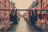 A row of locks. A symbol of the purpose of single sign on to grant access to only trusted actors.