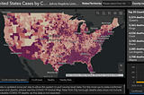 Spread of COVID-19 infections in the Continental US — Johns Hopkins University