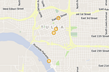 Map of Tulsa