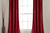 Lush Velvet Red Window Curtains: Room-Darkening and Luxurious | Image