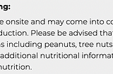 One Tough Cookie: The Insensitivity of Cookie Chains for Nut Allergies