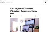 Building a Website in 30 Days — Week 4
