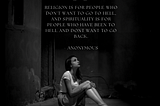 Religion vs. Spirituality…