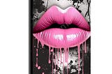 abstract-pink-lips-poster-canvas-wall-art-mural-picture-print-modern-family-bedroom-decor-framed2436-1