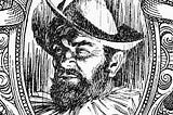 Drawing by historicair of Pánfilo de Narváez