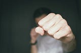 A man giving a punch