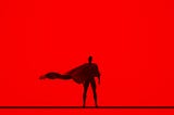 An image of a superhero silhouette.