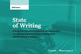 Cover of the State of Writing 2020 research report