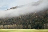 Image of mountains with fog