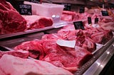 image of red meat in a butcher’s