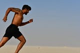 Man Running in the Pursuit of Physical Health