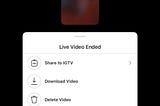 Where is Instagram Live video saved? Is there an Instagram Live archive?