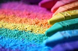 Rainbow color palette of crayons resembling the LGBTQ flag.