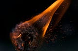 A dandelion on fire.