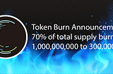 The Whole Earth Foundation Burns 70% of the total token supply