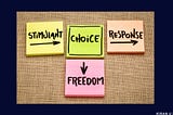 Between Stimulus and response — We have freedom of Choice