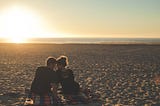 A man and a woman on a date