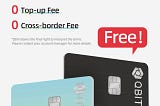 Qbit Card: No creation fee, no top-up fee, and no cross-border fee