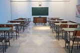 Photo of an empty classroom.