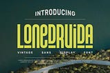 Lonedruida — Stylish Condensed Font