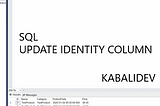 Sql Update Identity Column
