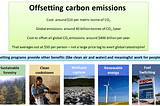 Why don’t we offset all global CO2 emissions?