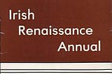 Irish Renaissance Annual II | Cover Image