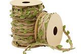 Jungle Birthday Party Burlap Leaf Ribbon Garland | Image