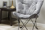 mainstays-folding-faux-fur-butterfly-chair-gray-1