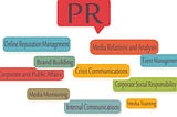 Bubbles with text, online reputation, crisis communication, brand building, corporate social responsibility, media training