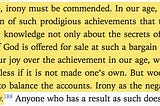 A little more on Romantic Irony, this time focusing on Kierkegaard’s interest and use in the…