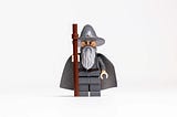 A Lego toy that resembles Gandalf the wizard from Tolkien’s Lord of the Rings