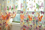 Translucent Butterfly Sheer Curtains for Home Decor | Image