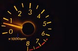 Monitoring a dial on a dashboard to prevent burnout