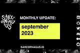 $SARCO Community September 2023 Update