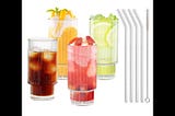 haiyeatbnb-ribbed-glassware-set-of-4-16-oz-glass-drinking-glasses-trendy-fluted-glass-cups-with-stra-1