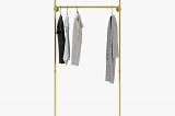 Gold Clothing Rack for Stylish Closets | Image