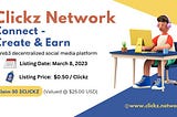 CLICKZ NETWORK CONNECT-CREATE & E