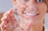 A scientist showing transparent sheet of graphene