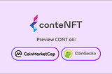 Here is a preview of our CONT token on CoinMarketCap and CoinGecko the Top 2 global cryptocurrency…