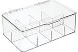 mdesign-plastic-tea-bag-divided-storage-organizer-box-with-hinge-lid-clear-1