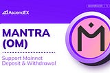 Como enviar $OM para MANTRA Mainnet via corretora