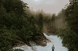 Contemplating a challenging river crossing