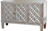 stylecraft-3-door-mirrored-driftwood-gray-filigree-dresser-1