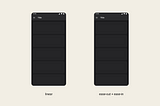 Navigation bar animation with linear interpolation and with easing